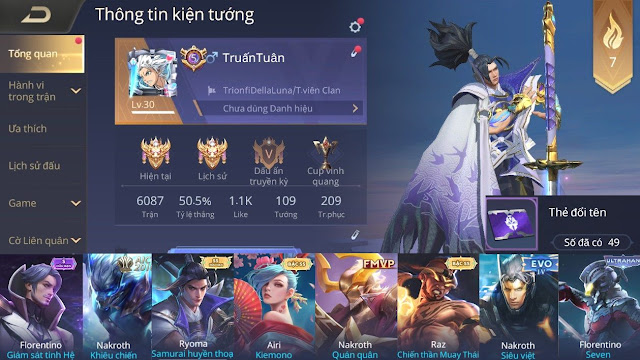 【Tặng Nick Liên Quân Vip Full Tướng Full Trang Phục】【Acc Liên Quân Mobie Vip Miễn Phí】